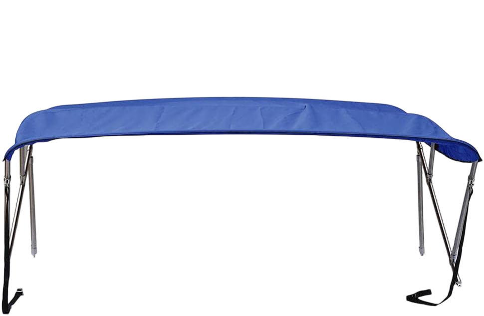 Royal Blue Stainless Steel 3-Bow Bimini Top Compatible