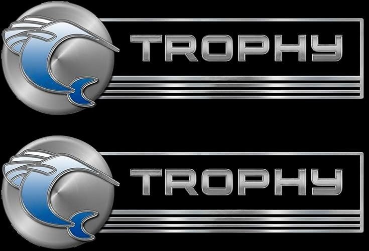 Trophy Two Classic Stickers - 10" Long Each
