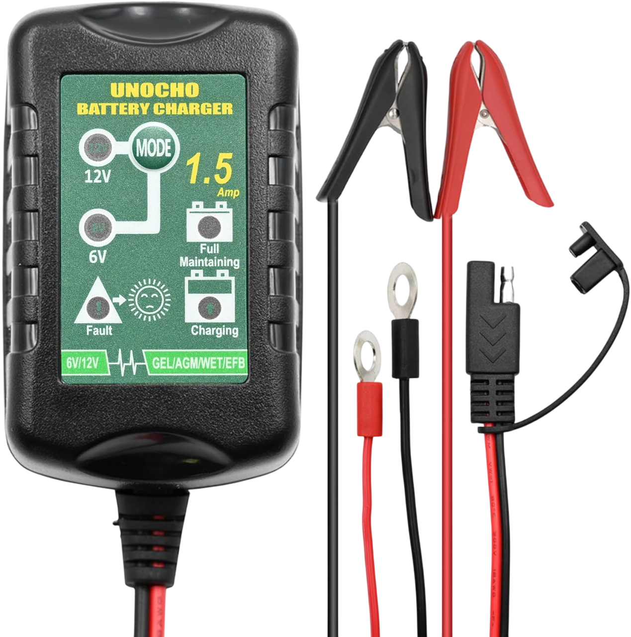 6V 12V Battery Charger 1.5A Automatic Battery by Trophy